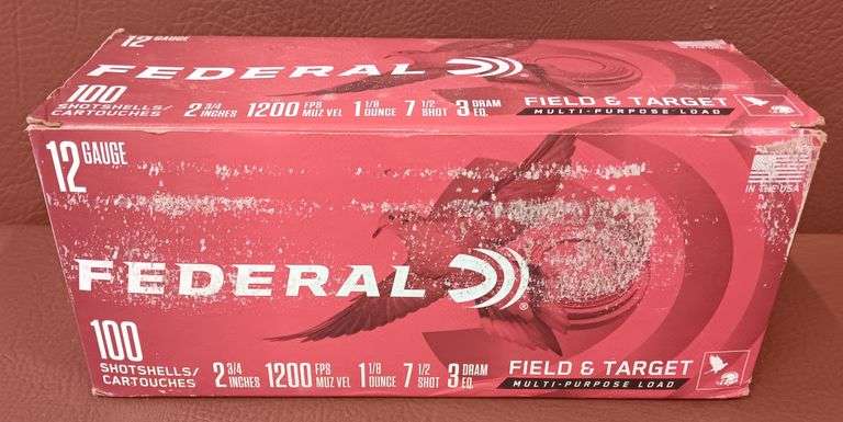 100rds of Federal 12g Field & Target Shotgun Shells
