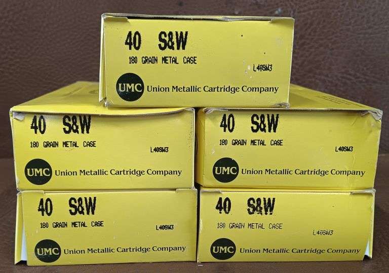5) 50rd Boxes of UMC 40 S&W Ammo, 5 times the money