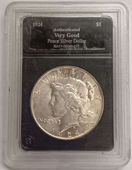 1924-P Peace Silver Dollar, Very Good Condition