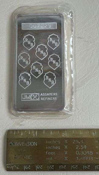10 Troy Oz Johnson Matthey .999 Fine Silver Bar