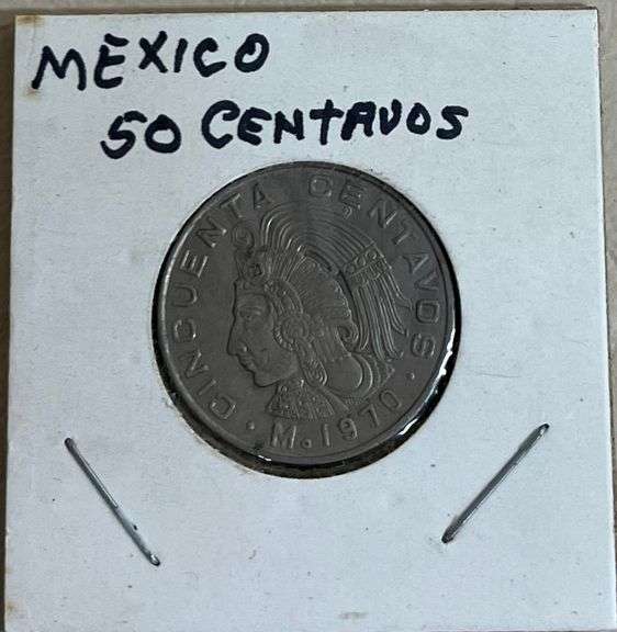 1970 Mexican 50 Centavos Coin