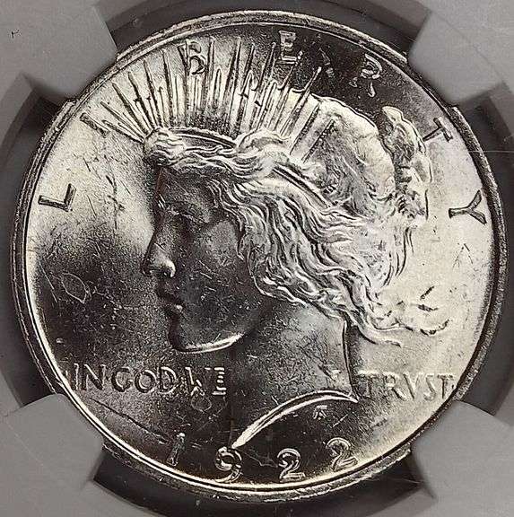 1922-P Peace Silver Dollar, NGC MS62