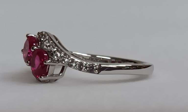Sterling Silver Ruby Dinner Ring