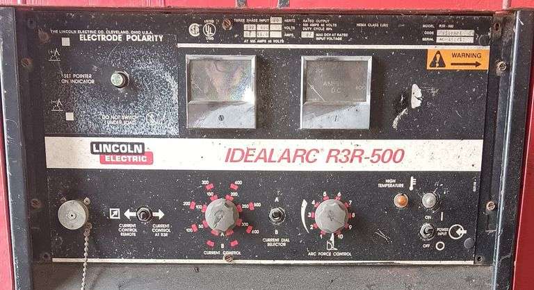 Lincoln Electric Idealarc R3R-500 Welder, 3 Phase, 500A at 230v/460v, Does Work