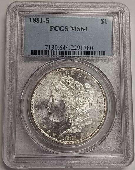 1881-S Morgan Silver Dollar, PCGS MS64