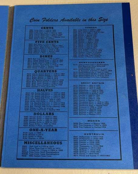 Whitman Folder of Roosevelt Dimes Starting at 1946, 52 Coins Total