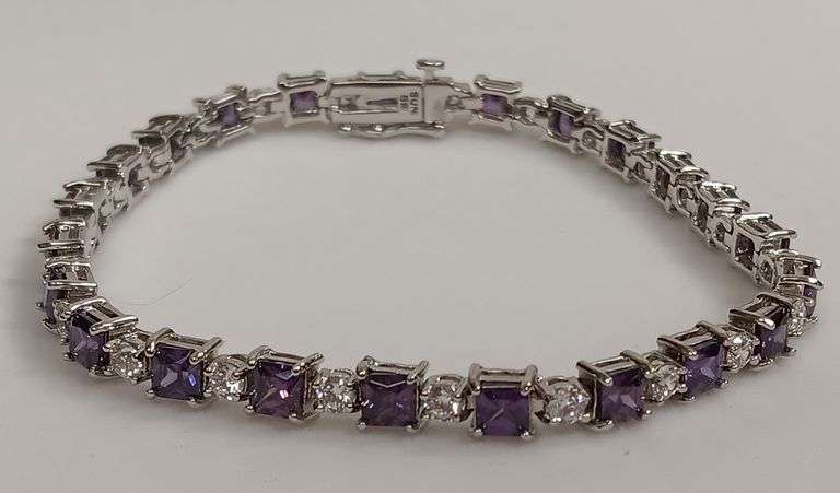 Amethyst & Sapphire Bracelet