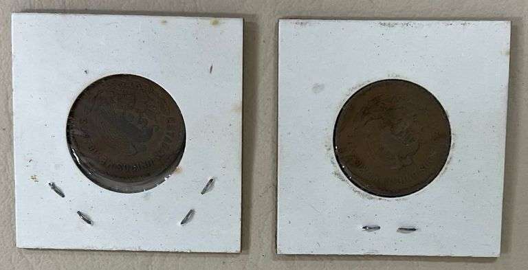 2) Mexican 5 Centavos Coins, 1943 & 1953