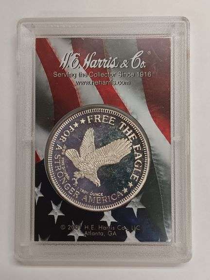 H.E. Harris & Co. 1 Troy Oz .999 Fine Silver American Eagle Coin