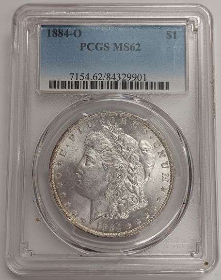 1884-O Morgan Silver Dollar, PCGS MS62