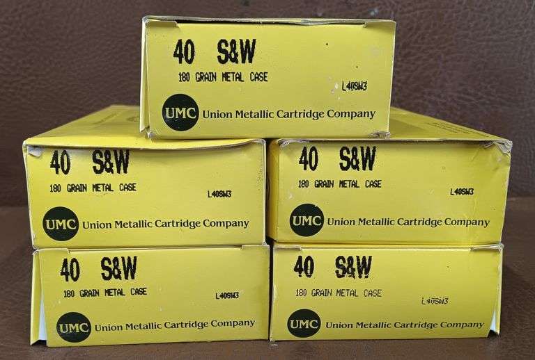 5) 50rd Boxes of UMC 40 S&W Ammo, 5 times the money