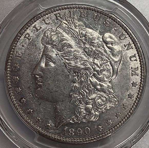 1890-S Morgan Silver Dollar, PCGS AU55