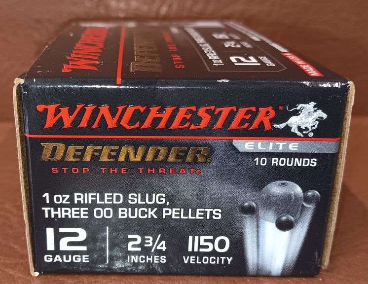 10rds of Winchester Defender 12g Slug/Buckshot Combo Shotgun Shells