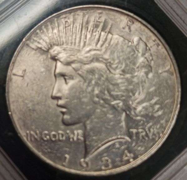 1934-P Peace Silver Dollar, Very Good Condition