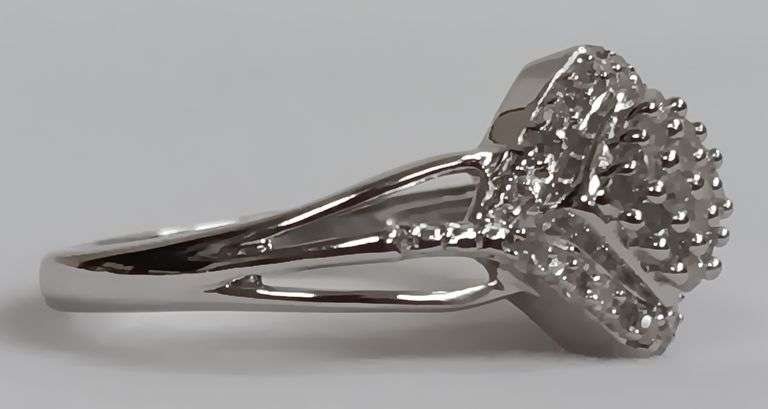 Sterling Silver Diamond Dinner Ring