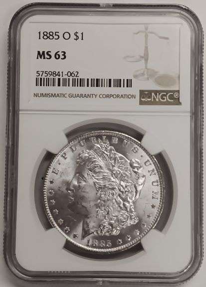 1885-O Morgan Silver Dollar, NGC MS63