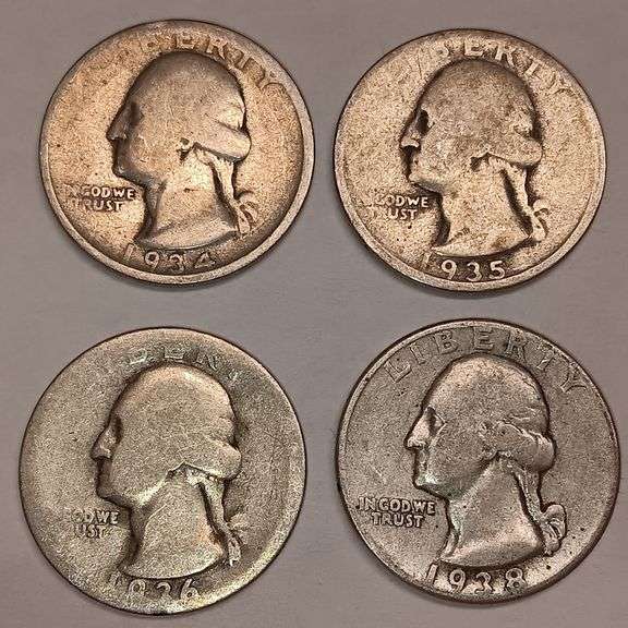 (4) Washington Quarters, 4 times the money