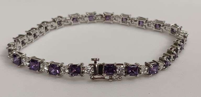 Amethyst & Sapphire Bracelet