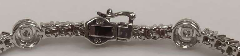 Sterling Silver Diamond Estate Bracelet
