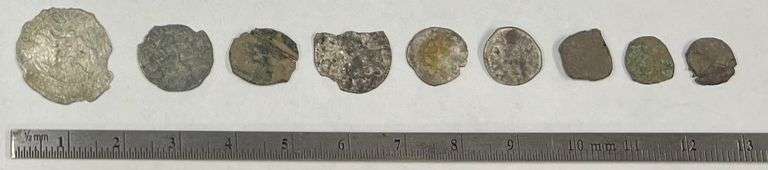 (9) 12th-14th Century Hand Hammered Coins