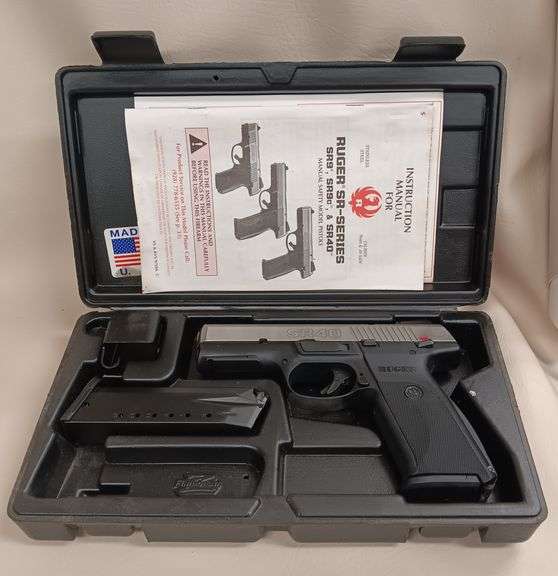 Ruger SR40 .40 S&W Pistol In Original Case, Comes w/ 1 Extra Magazine & Speed Loader