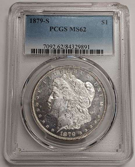 1879-S Morgan Silver Dollar, PCGS MS62