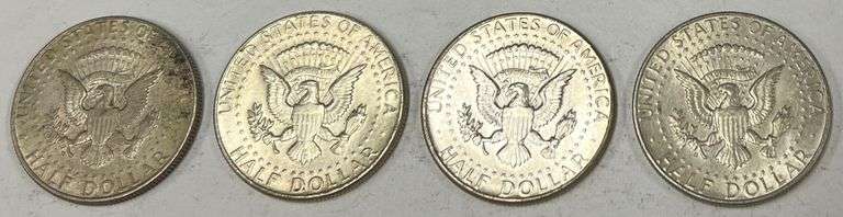 (4) 1964 Kennedy Half Dollars, 4 times the money
