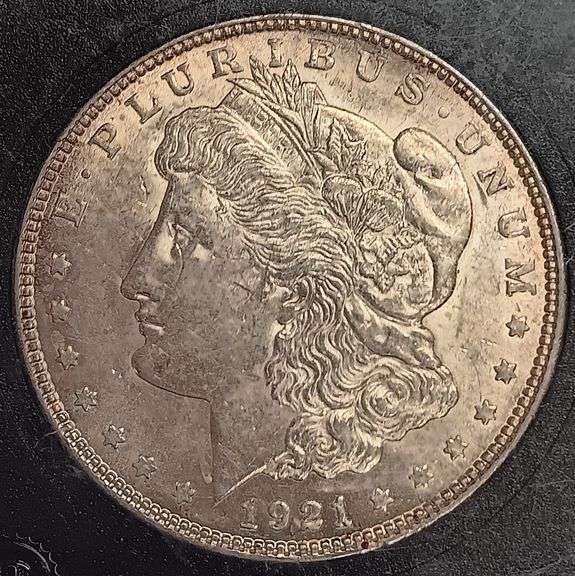 1921-P Morgan Silver Dollar, Graded Very Good Condition By Bradford Exchange