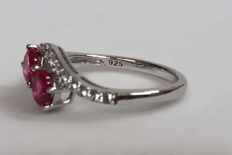 Sterling Silver Ruby Dinner Ring