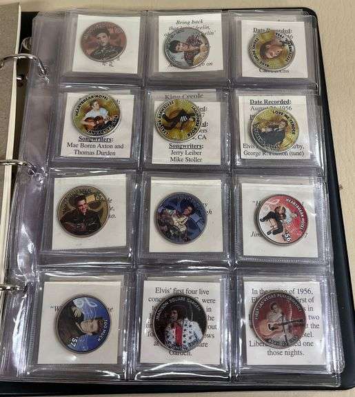 Elvis Presley Coin Collection, 58 Half Dollar Coins Total