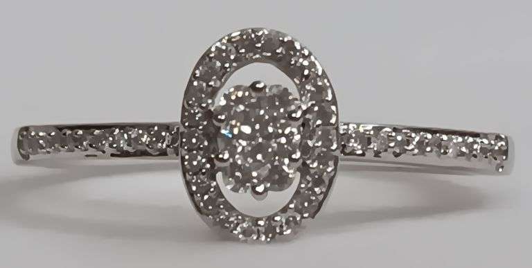 Sterling Silver Diamond Estate Ring