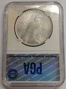 1923-P Peace Silver Dollar, PGA MS62