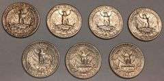 (7) Washington Quarters, 7 times the money