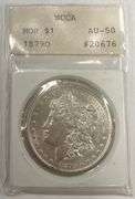 1879-O Morgan Silver Dollar, NCAA AU-50