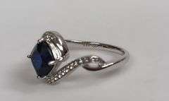 Sterling Silver Sapphire Dinner Ring