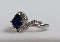 Sterling Silver Sapphire Dinner Ring