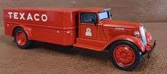 Texaco 1935 Dodge 3 Ton Platform Truck Die Cast Coin Bank, In Original Box w/ COA