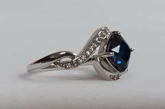 Sterling Silver Sapphire Dinner Ring
