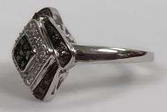 Sterling Silver Black & White Estate Ring