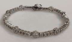 Sterling Silver Diamond Estate Bracelet