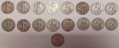 (17) Walking Liberty Half Dollars, 17 times the money