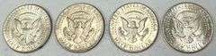 (4) 1964 Kennedy Half Dollars, 4 times the money