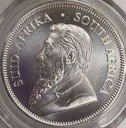 2021 South African 1oz Fine Silver Krugerrand, PCGS MS70