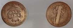 (1) 1916 Double Dated Silver Barber Dime & (1) 1916 Double Dated Silver Mercury Dime