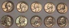 (10) Washington Quarters, 10 times the money