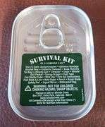 Glock 81 Field Knife, Barska 10x25 Waterproof Binoculars & Survival Kit In A Sardine Can