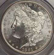 1881-S Morgan Silver Dollar, PCGS MS64
