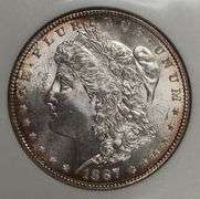 1887-P Morgan Silver Dollar, NGCA MS63