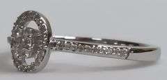 Sterling Silver Diamond Estate Ring