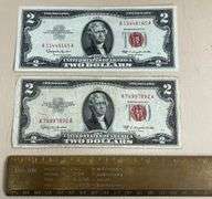 (2) Two Dollar Bills 1953 & 1963